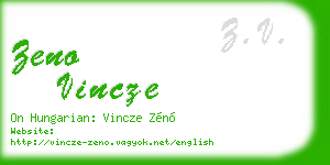 zeno vincze business card