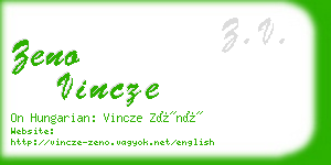 zeno vincze business card